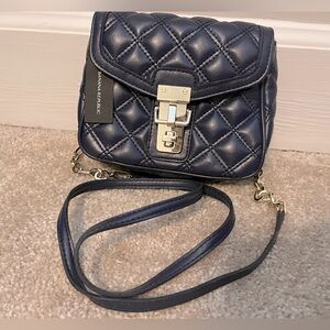 NWT Banana Republic navy quilted crossbody purse.